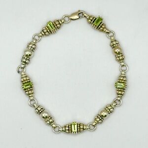 Lagos Caviar Silver Peridot Bracelet